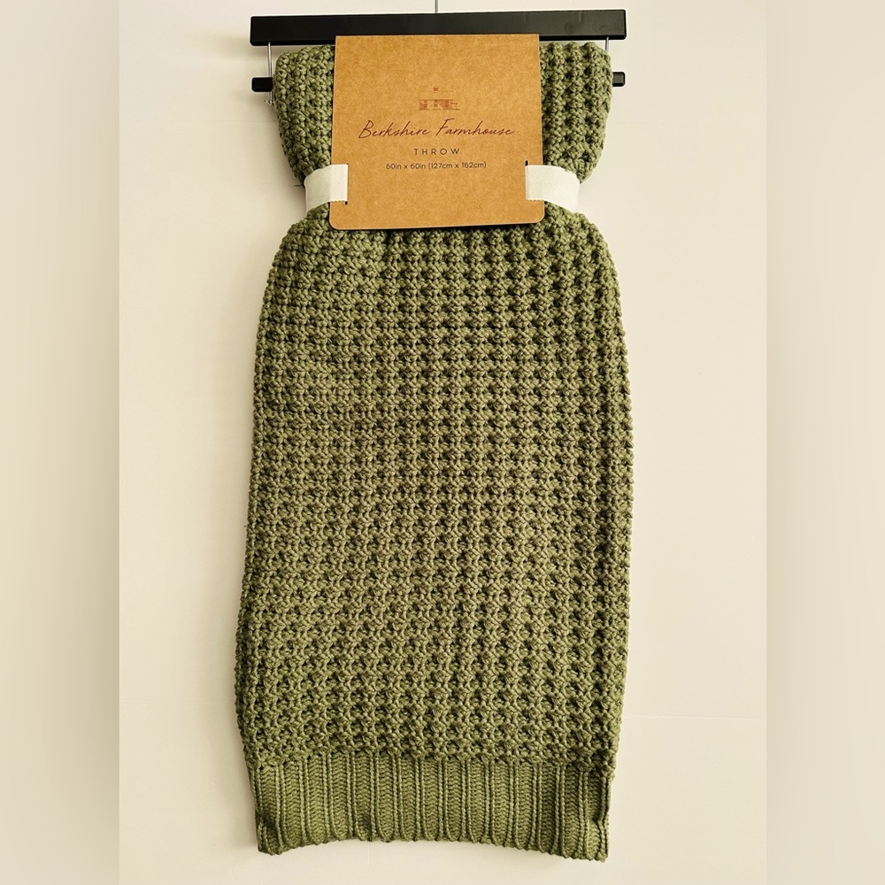 🎁Berkshire Farmhouse Throw Blanket - Seeded Hunter Green